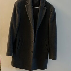 Calvin Klein Men’s Prosper Wool-blend Slim Fit Overcoat